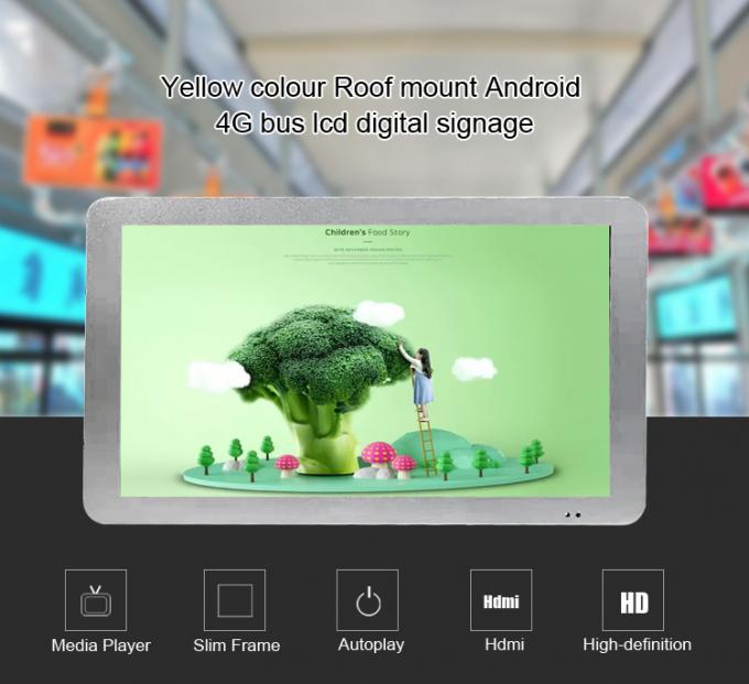 15.6 Inch Bus Advertising Screen 250CD/M2 With Remote ADS Management System 0