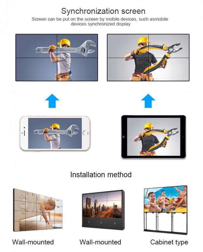 3X3 55" BOE 0.88mm Narrow Bezel Digital Signage Video Wall 1