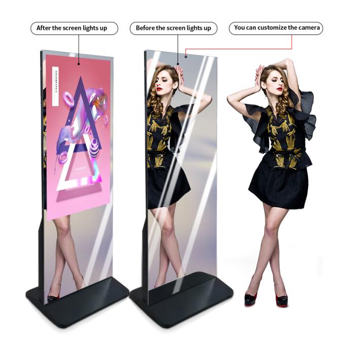 43" Smart Interactive Magic Mirror Kiosk with Touch Screen and Camera for Retail Stores Gyms and Makeup Studios 0