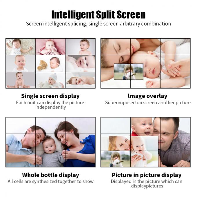 65" Narrow Bezel Splicing Screen Seamless 4K LCD Video Wall 1
