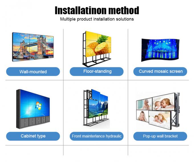65" Narrow Bezel Splicing Screen Seamless 4K LCD Video Wall 3