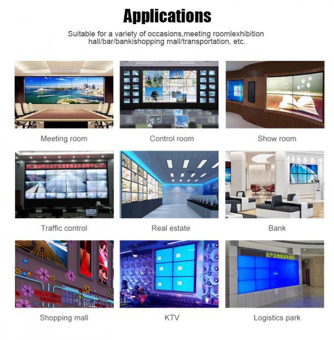 65" Narrow Bezel Splicing Screen Seamless 4K LCD Video Wall