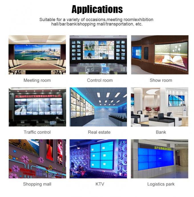 65" Narrow Bezel Splicing Screen Seamless 4K LCD Video Wall 4