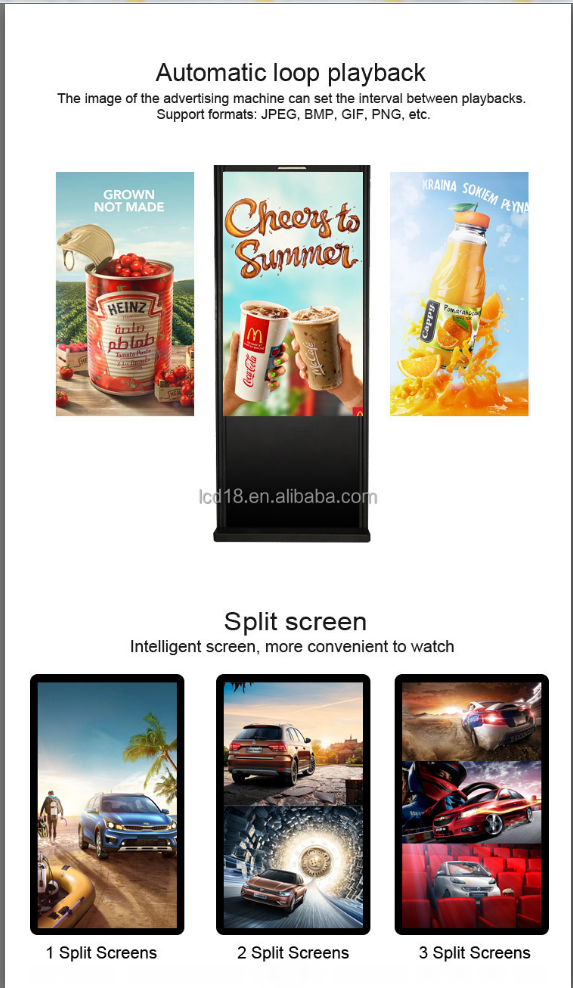 27 - 86in Outdoor LCD Digital Signage Kiosk For Ads Management