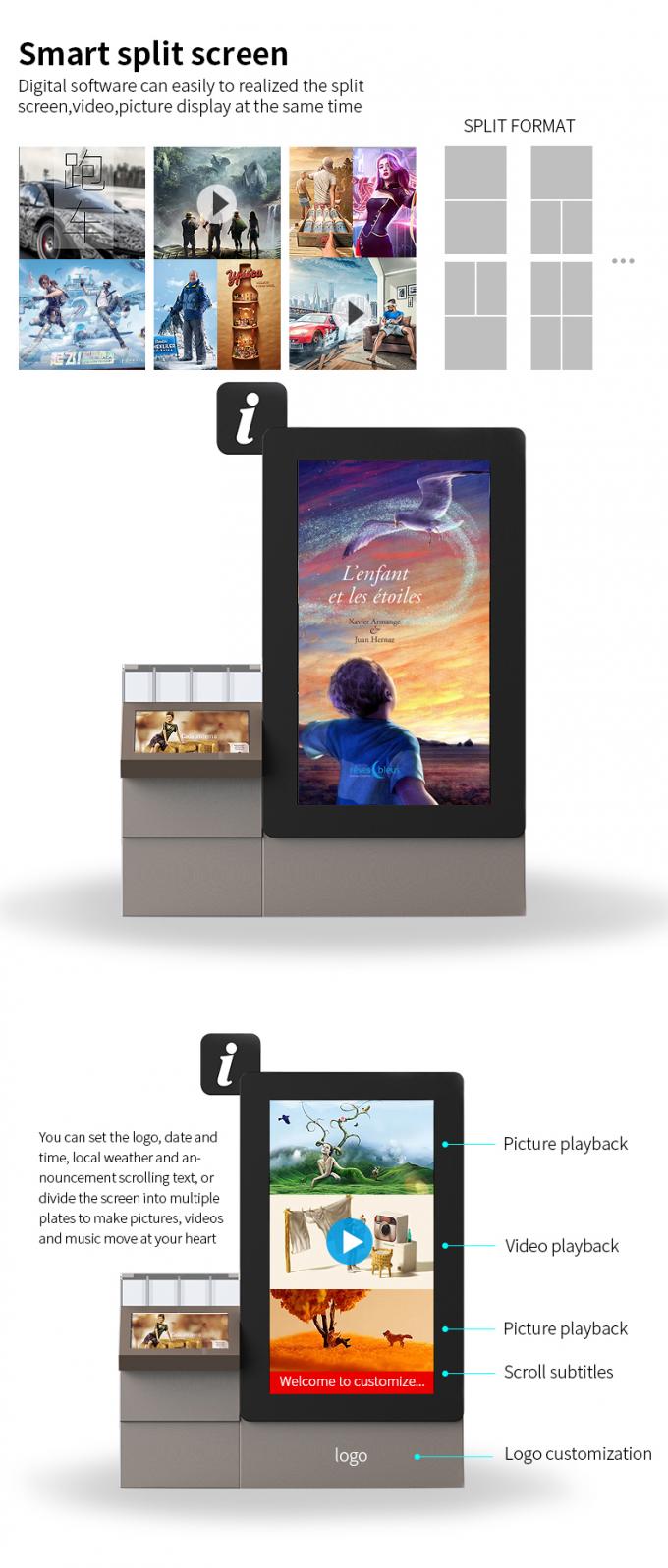 OEM 65" 22" Wayfinding Outdoor Digital Signage With PC AIO Touch Screen 2