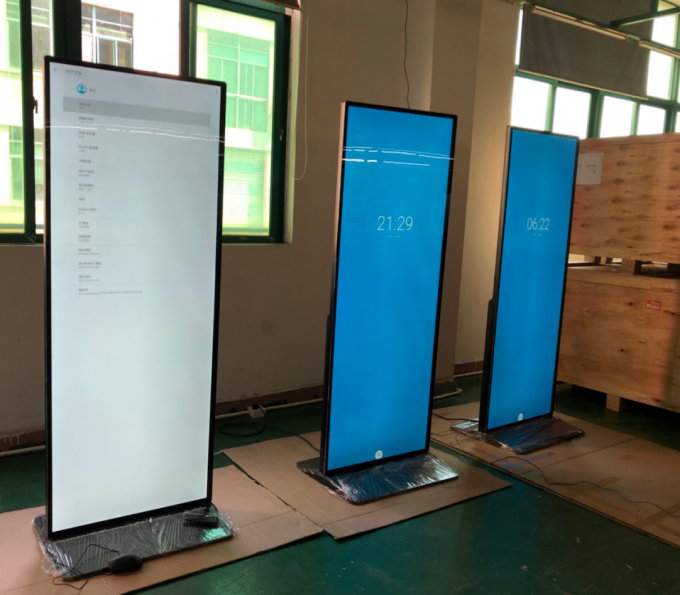 Indoor Movable 4K LCD Touch Screen Floor Standing Kiosk