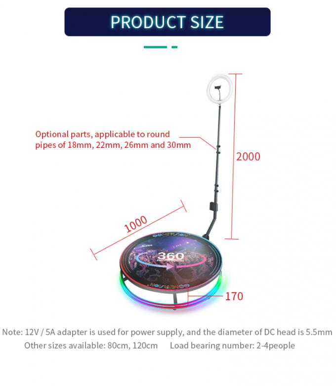 Photo Selfie Booth Used For The Party Or Live Show Rotate 360 Degree 3