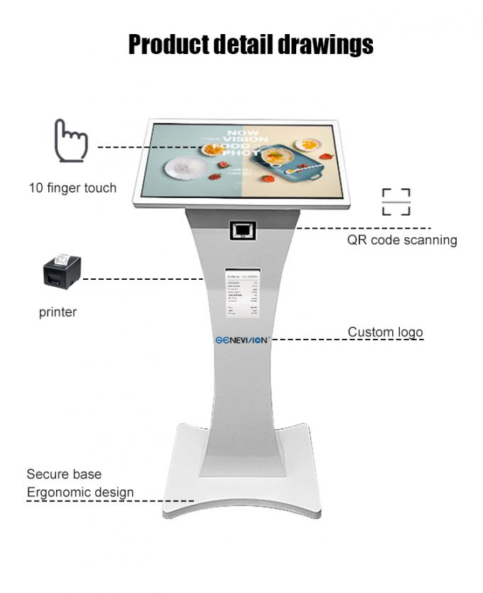21.5 Inch All In One Automated Self Service Payment Kiosk Inbuilt With ...