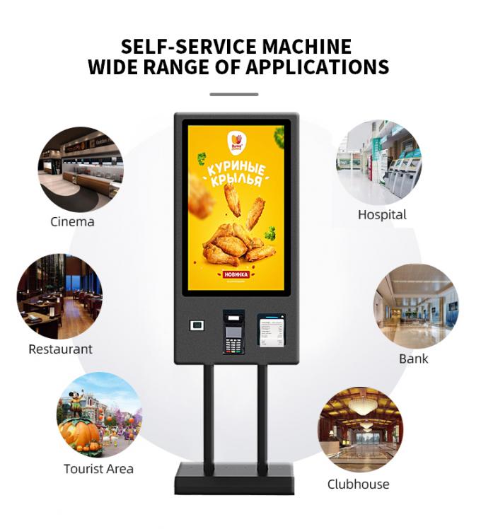 32 Inch Full Black Cashless Self Service Kiosk With Credit Card Payment 1