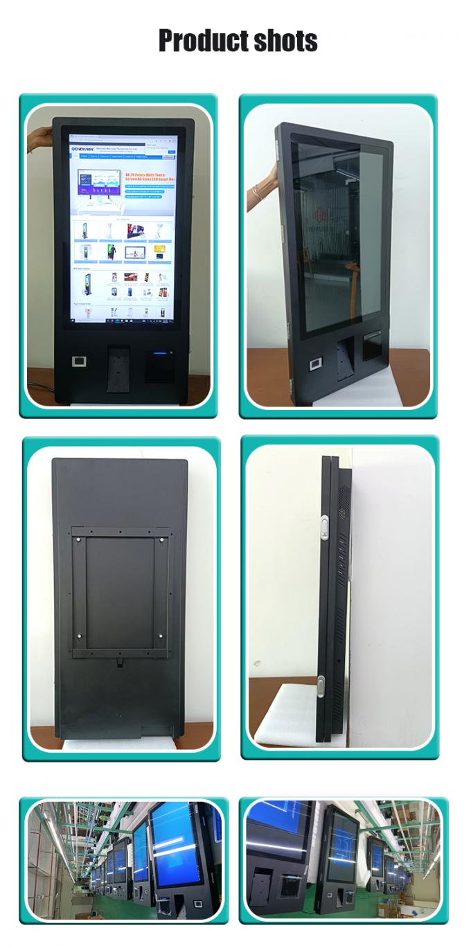 32 Inch Full Black Cashless Self Service Kiosk With Credit Card Payment 2