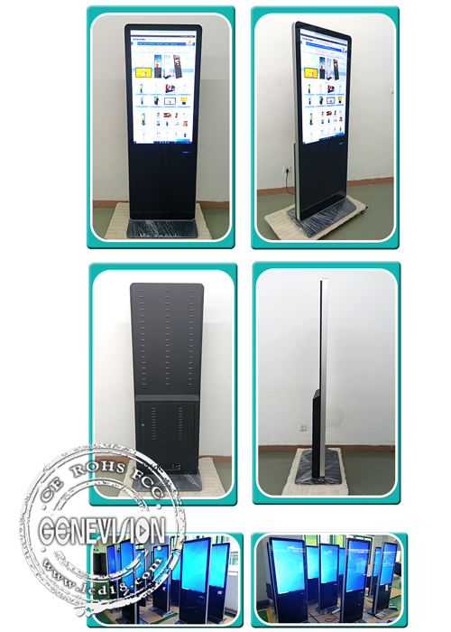 43 Inch Floor Stand Wifi Lcd Digital Signage Player With 80mm Terminal Printer 3