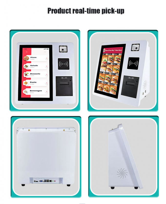 Desktop Self Service Touch Screen Kiosk 15.6'' For Restaurant