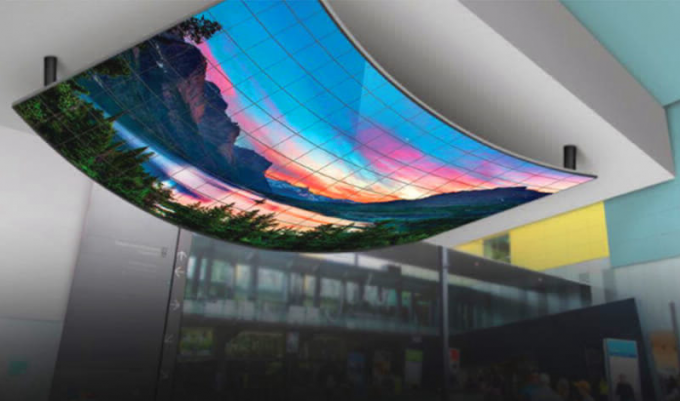 Multi Shaped Round Or Curved Flexible OLED Splicing Screen For Mall 0