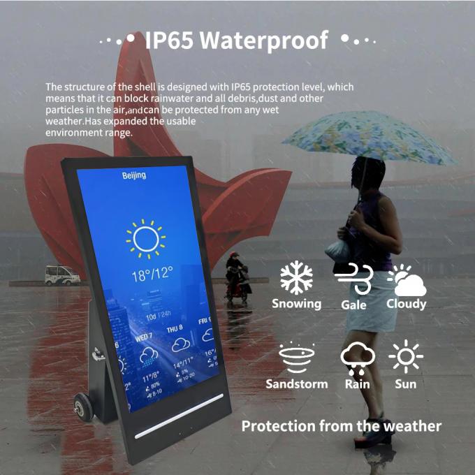 Wireless Battery Portable Signage Lcd Advertising Outdoor Poster 0