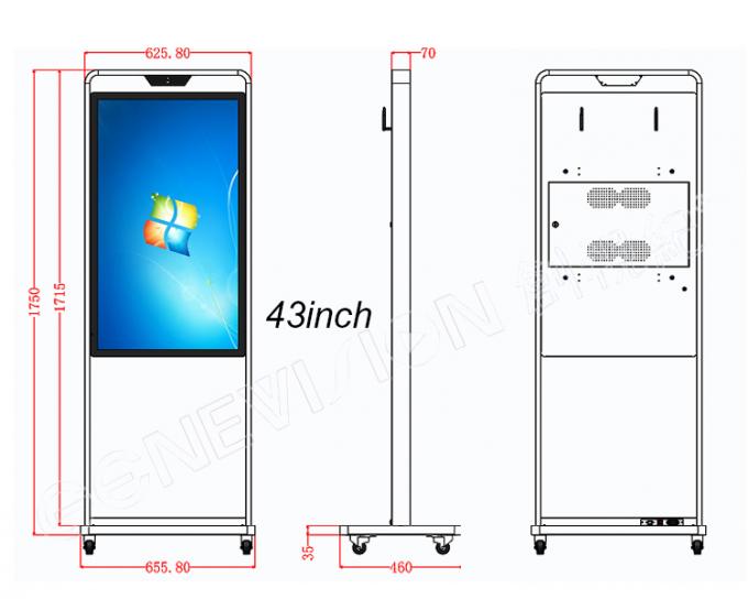 Floor Kiosk Supermarket Advertising Poster with High Contrast and 256GB SSD Storage 2