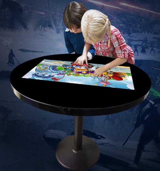 Ten-point Touch Round Smart Coffee Table for Multi-Touch Entertainment and Functionality 1