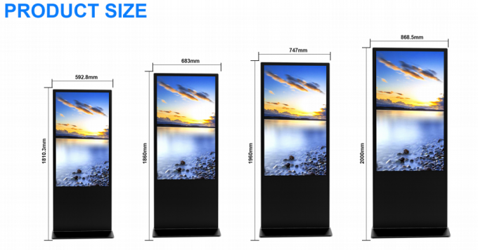 Touch Screen Kiosk for Hotel Shopping Mall 32" to 75" Size Android ...