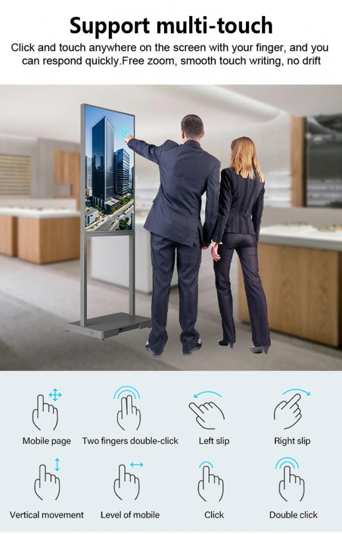 43 Inch Super Thin Hollow Bottom 700 Nits Brightness Wifi Digital Signage 1