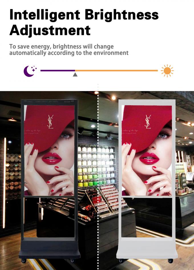 49" Shop Window Digital Signage Kiosk Double Sided 2500nits And 700nits High Brightness 2