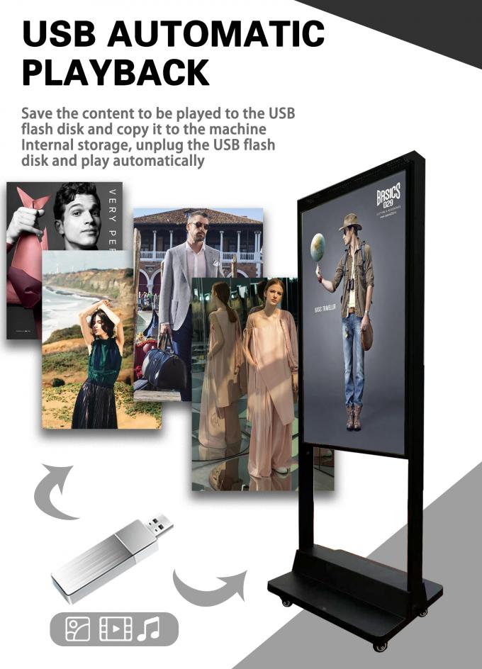 High Brightness Window Advertising Display 32-65 Inch 1500nits -2500nits Two Side Display 1