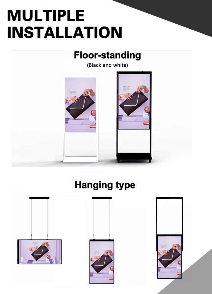 High Brightness Window Advertising Display 32-65 Inch 1500nits -2500nits Two Side Display 2
