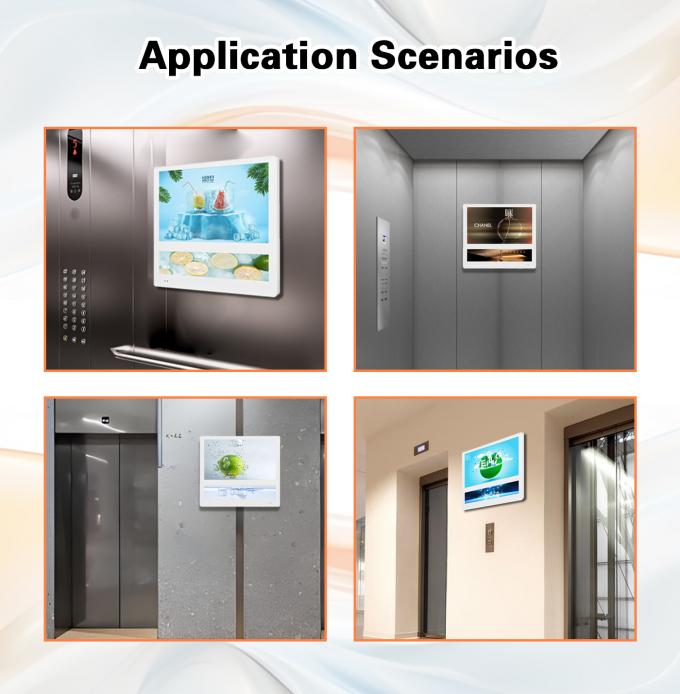 21.5" 19.1" Full HD Dual Screen Elevator LCD Advertising Display Remote Control Software Included 2