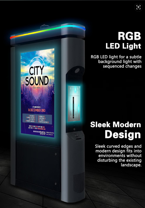 55 inch 4K Smart City Air Quality Sensor IK10 Explosion-Proof Glass Touch Screen Kiosk 2