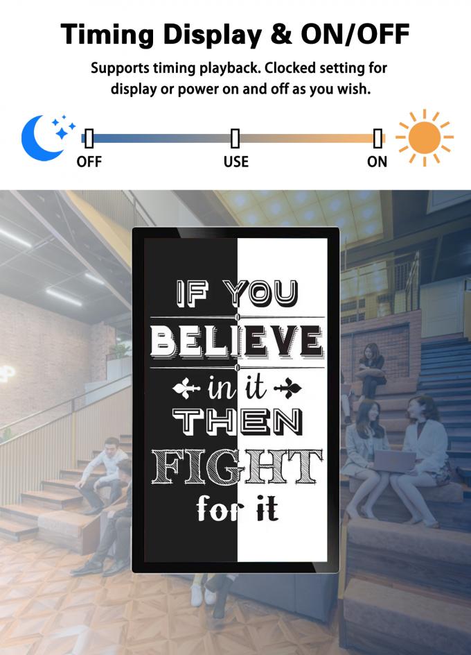 Wall Mounted Elevator Android 21.5 " 32 " 18.5" Smart Video Player in Remote Control Software 5