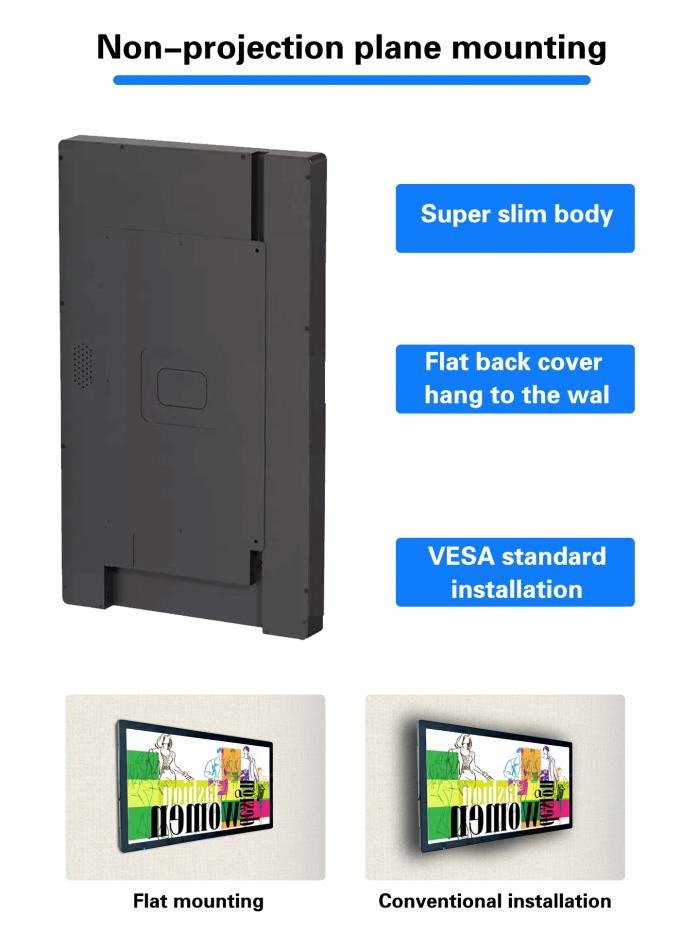 Wall Mounted Elevator Android 21.5 " 32 " 18.5" Smart Video Player in Remote Control Software 7