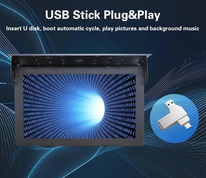 21.5 Inch Ceiling Mount Android 7.1 Free Cloud Server LCD Bus Digital Signage Display 1G+32G Wifi Elevator Wayfinding Education 1