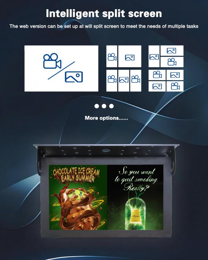 21.5 Inch Ceiling Mount Android 7.1 Free Cloud Server LCD Bus Digital Signage Display 1G+32G Wifi Elevator Wayfinding Education 3