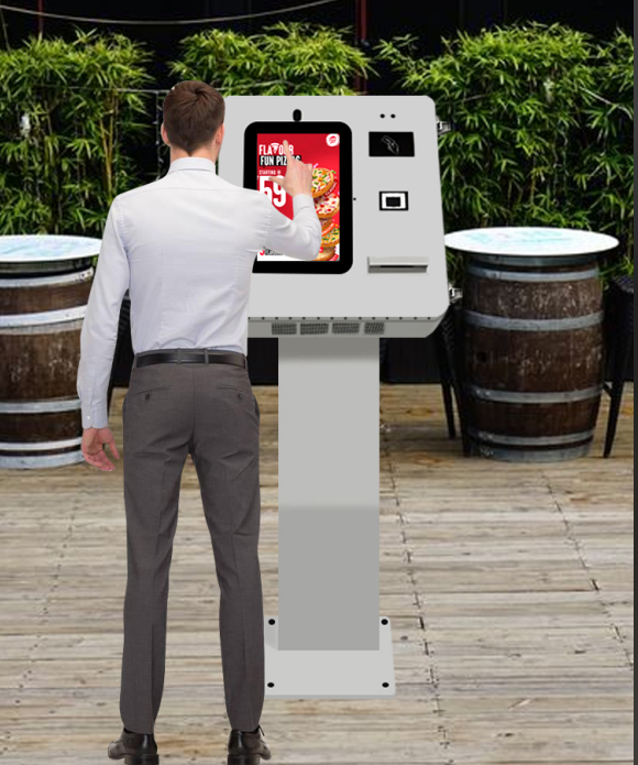Restaurant Ordering Outdoor Self-service Kiosk PCAP Touch Screen Self-service Kiosk 15.6 Inch Self-service Pos System 3