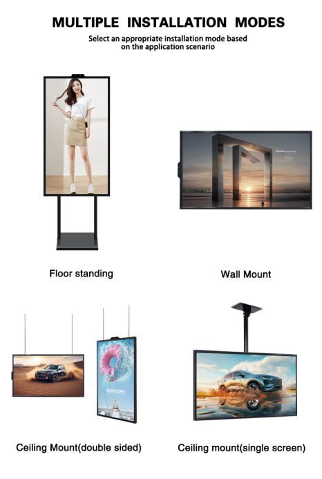 49 Inch 2K 4K Shop Window Facing Display With High Brightness 1000-2500nits 1