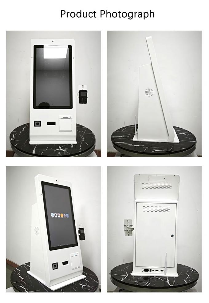 24inch Hotel Reception Desk Card Dispenser Self Check In Out Payment Machine with Camera 1