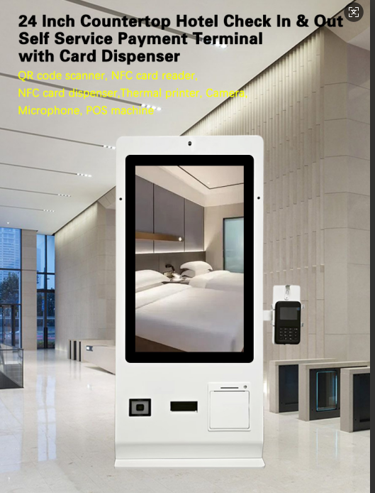24 Inch Key Dispenser Self Service Kiosk With 13.56 Mhz Card Dispensing Collecting 0