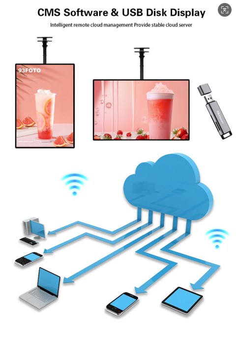 43 Inch Digital Menu Boards Wall Mount LCD Display For Restaurant Menu Display 0