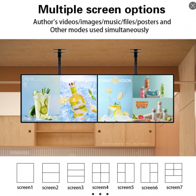 43 Inch Digital Menu Boards Wall Mount LCD Display For Restaurant Menu Display 1