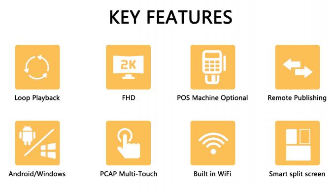 Restaurant Wall mounted Self-service Payment Kiosk 21.5" Android 11.0 Touch Screen - All-in-One with Thermal Printer & QR Scanner 1