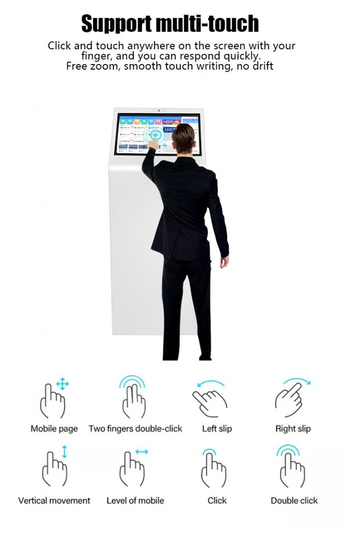 21.5" All-in-One Self Service Touch Screen Kiosk for Hospitals Banks Finance With Automatic Queuing & Query Information System 4