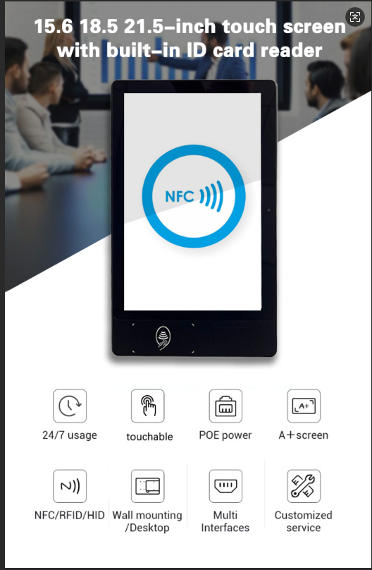 21.5 inch Touchscreen Display Tap To Pay NFC Contactless Payment Self Service Kiosk 0