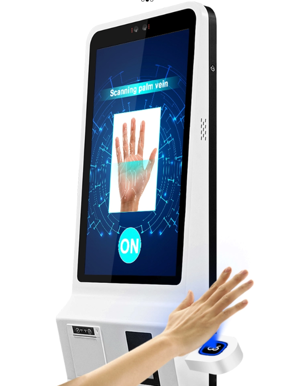 24inch Palm Vein Recognition Payment Touch Screen Kiosk with Android Win 11 System 0
