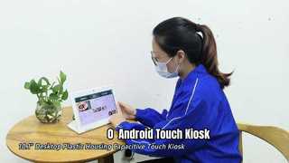 Desktop ABS Shell 10.1inch Tabletop Android 10.0 PCAP Touch Screen Kiosk