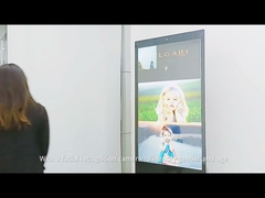 55 inch Gender Age Face Recognition Camera Andorid Touch Screen Kiosk with Software