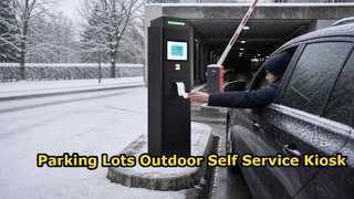 Parking Lots 10.4inch Outdoor LCD Screen Self Payment Solution with QR Code Scanner Printer