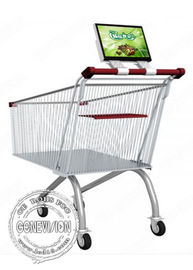12.1 Inch Supermarket Shopping Trolley Bus Digital Signage Advertising Rechargeable Battery