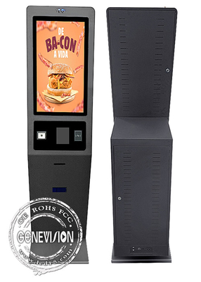 27 Inch Self Service Kiosk Capacitive Touch Screen With Printer NFC Reader Scanner