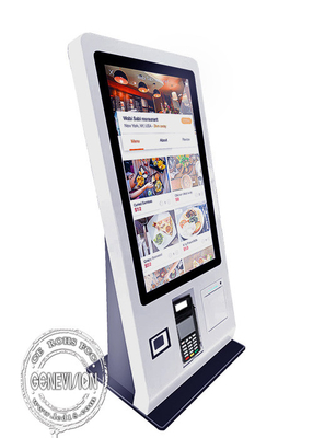 24&quot; Restaurant Countertop Self Payment Kiosk With Printer QR Code Scanner