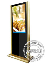 600cd/m2 Brightness Interactive Kiosk Digital Signage in golden color