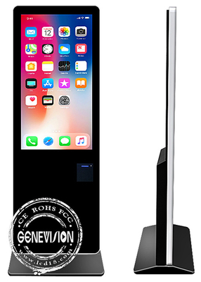 43 Inch Floor Stand Wifi Lcd Digital Signage Player With 80mm Terminal Printer