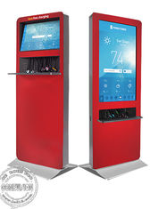 Floor standing Android OS wifi touch Kiosk Digital Signage LCD ad player / mobile phone charging station